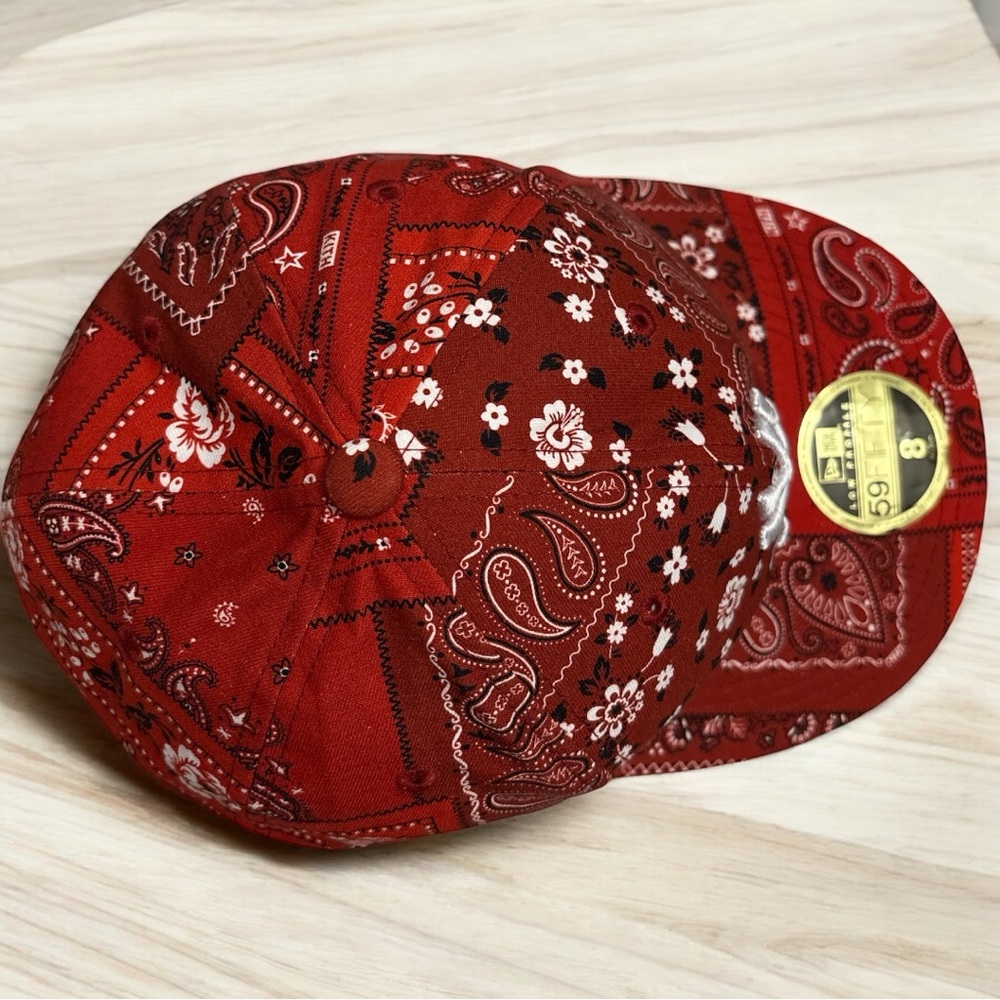 Kith x New Era Yankees Deconstructed Bandana Low Profile 59FIFTY ‘Pyre’ Hat NWT - Picture 3 of 7